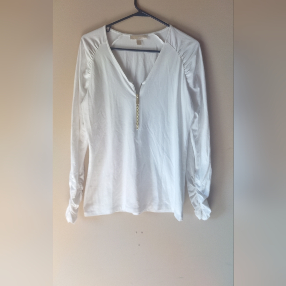 Size Medium White Long Sleeve Michael Kors